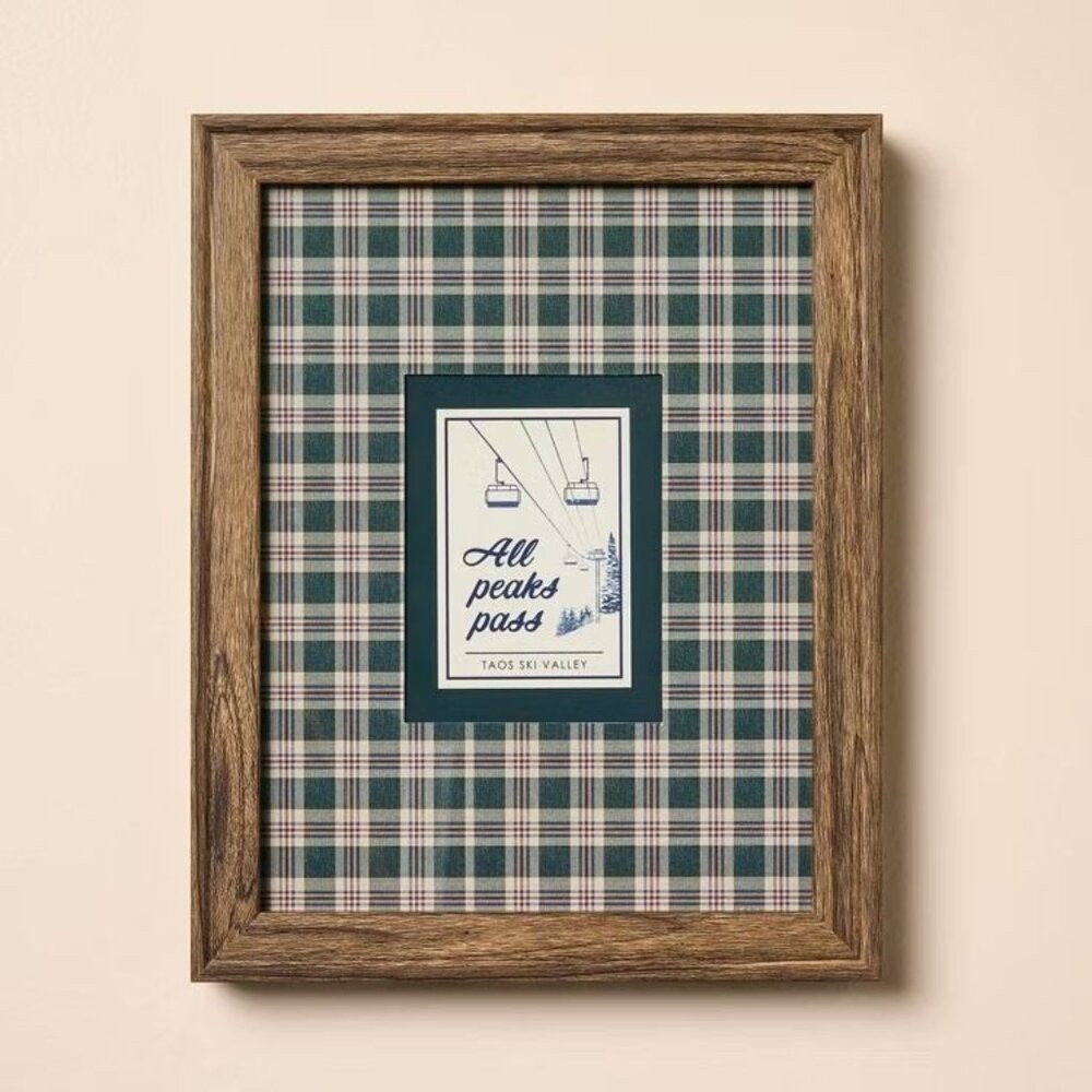 8x10 Plaid Matte Ski Framed Wall Art – Hearth & Hand Magnolia, Target Christmas